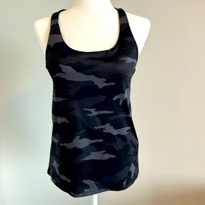 Athleta black and gray camo workout out top